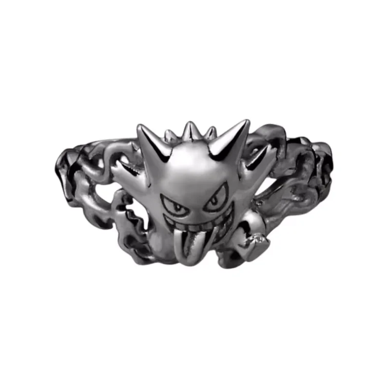 2026New Pokemon Dratini Gengar Derivative Peripheral Anime Ring 2D Cartoon Fashion Cosplay Accessories Birthday Gift for Couples view 5