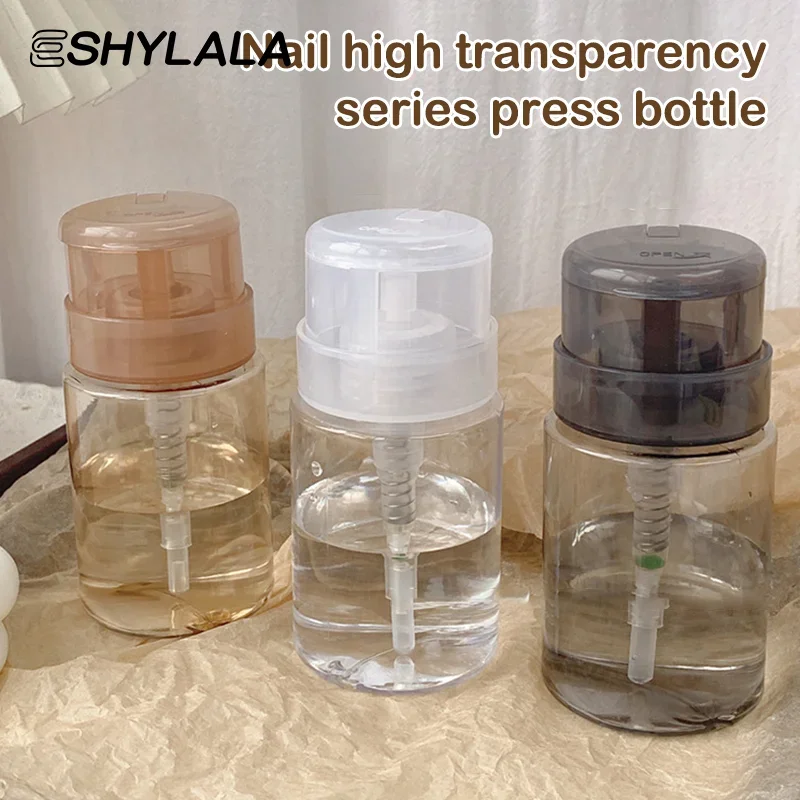 Bouteilles rechargeables pour ongles, distributeur de pompe à pression vide, dissolvant de vernis à ongles, nettoyant, bouteille de maquillage, outil de manucure