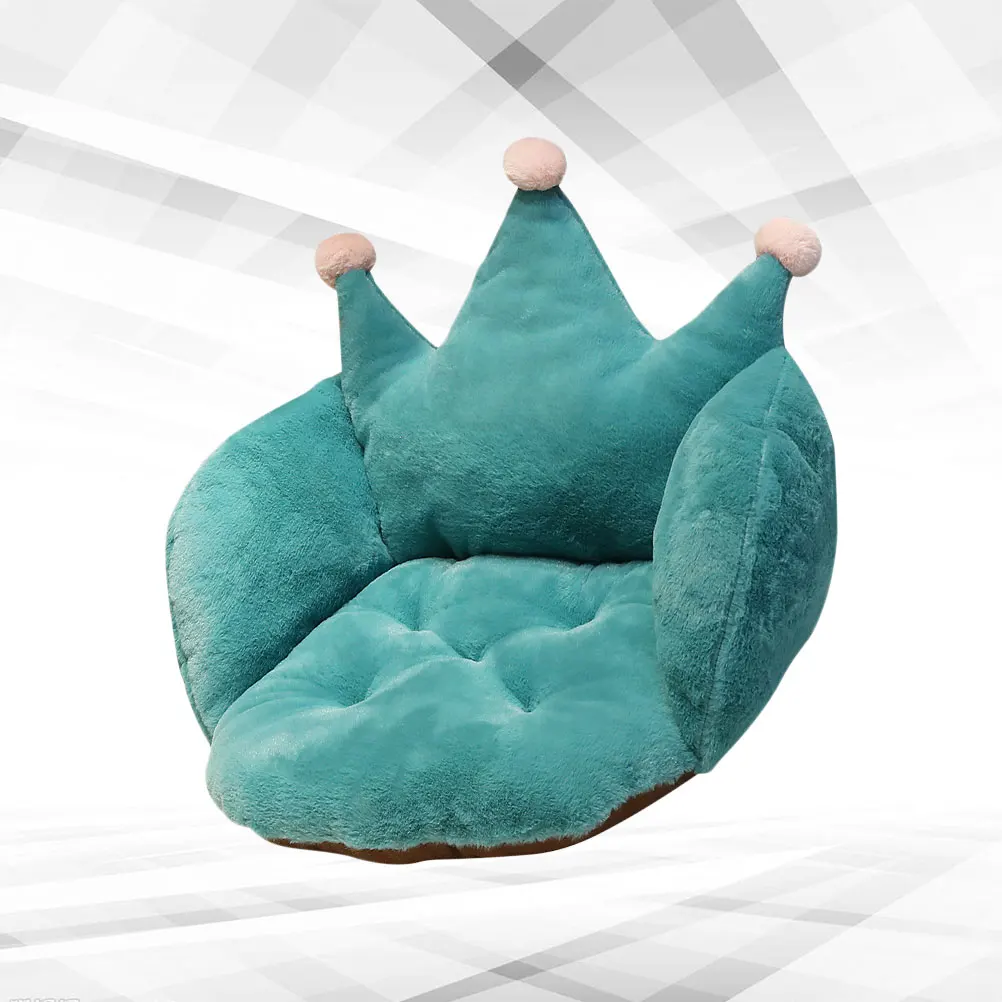 

Thicken Crown Seat Cushion Back Cushion Decor Bedroom Kids Room Non Slip Machine Washable Dark Green