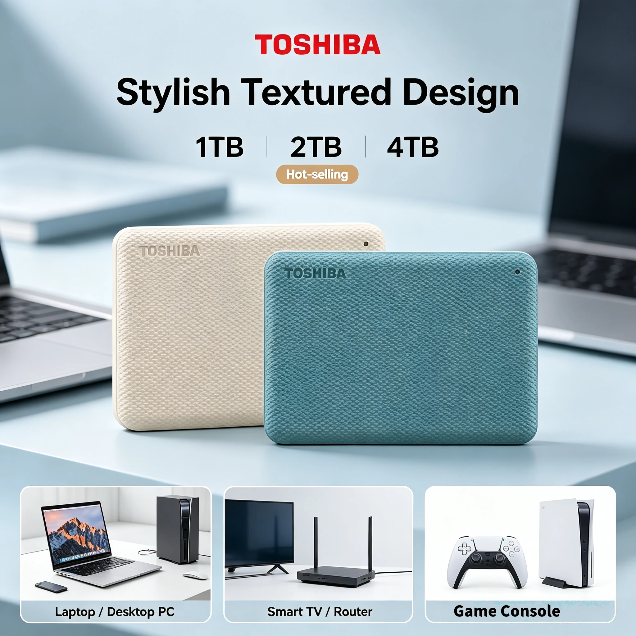 Toshiba Canvio Advanced V10 Portable External HDD USB 30 25 Inch 1TB 2TB 4TB Mobile Hard Drive For Laptop Computer Use