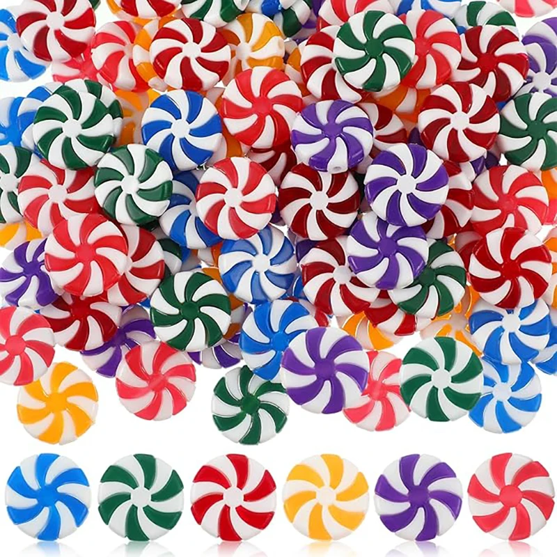 10 Uds. De decoración navideña de dulces, adornos acrílicos DIY para colgar en árbol de Navidad para fiesta de boda, regalo de Año Nuevo, decoración navideña para la habitación del hogar