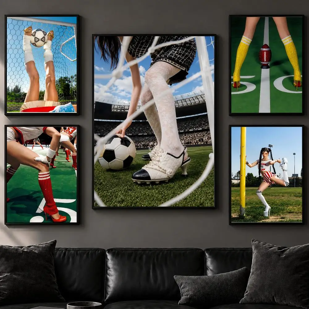 Art G-Glam Heels Gym ArtS Poster Art  Self-Adhesive No Glue Residue Wall Decor for Bedroom Living Room