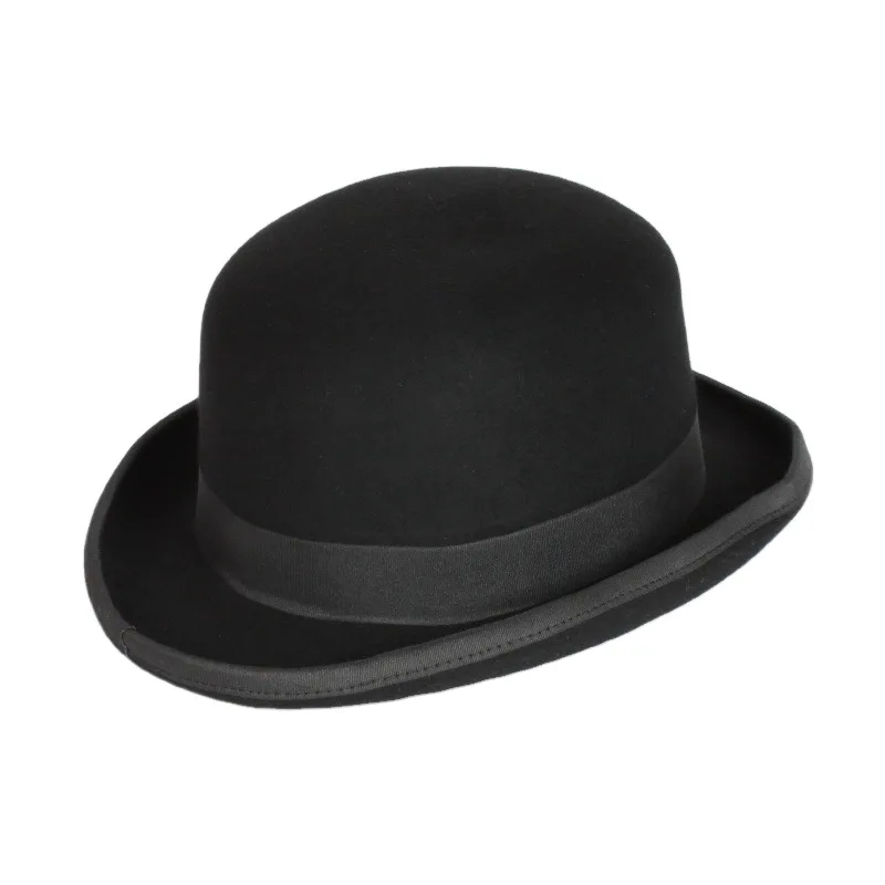 

Quality Men And Ladies Blanks Round Top Small Brim Trilby Felt Bowler Caps Fedora Hat Wholesale 100% Wool Custom Eco-friendly