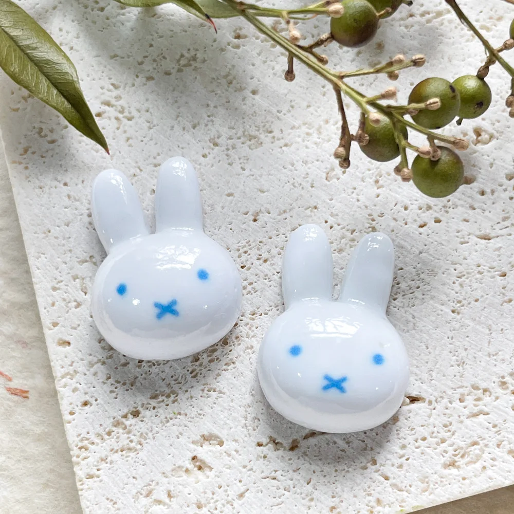 20 قطعة Kawaii Miffy لتقوم بها بنفسك كريم الغراء اليدوية الديكور حزمة المواد الإبداعية لملحقات الراتنج دمى هدايا