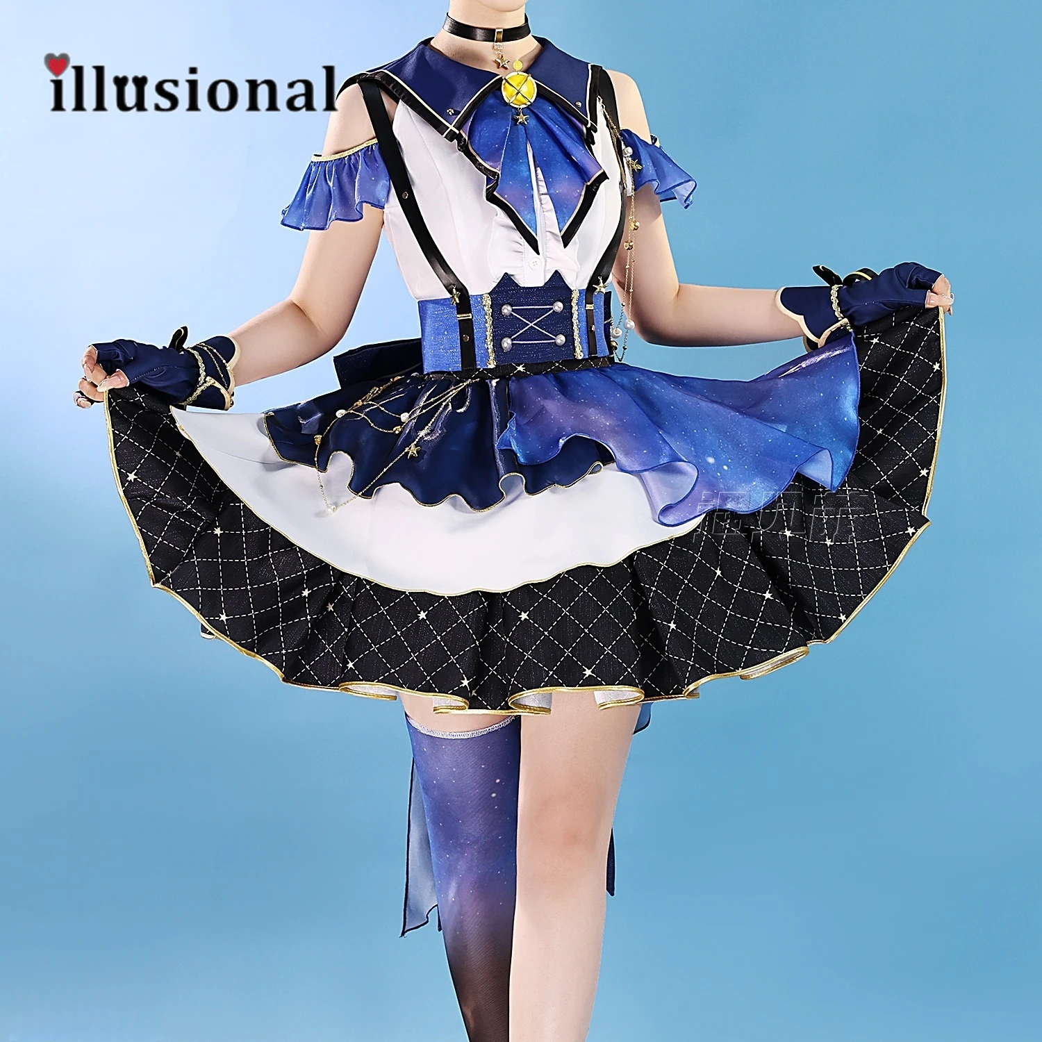 

illusional Genshin Impact Columbina Cosplay Costume Game Damselette Columbina Dress women Halloween Costume