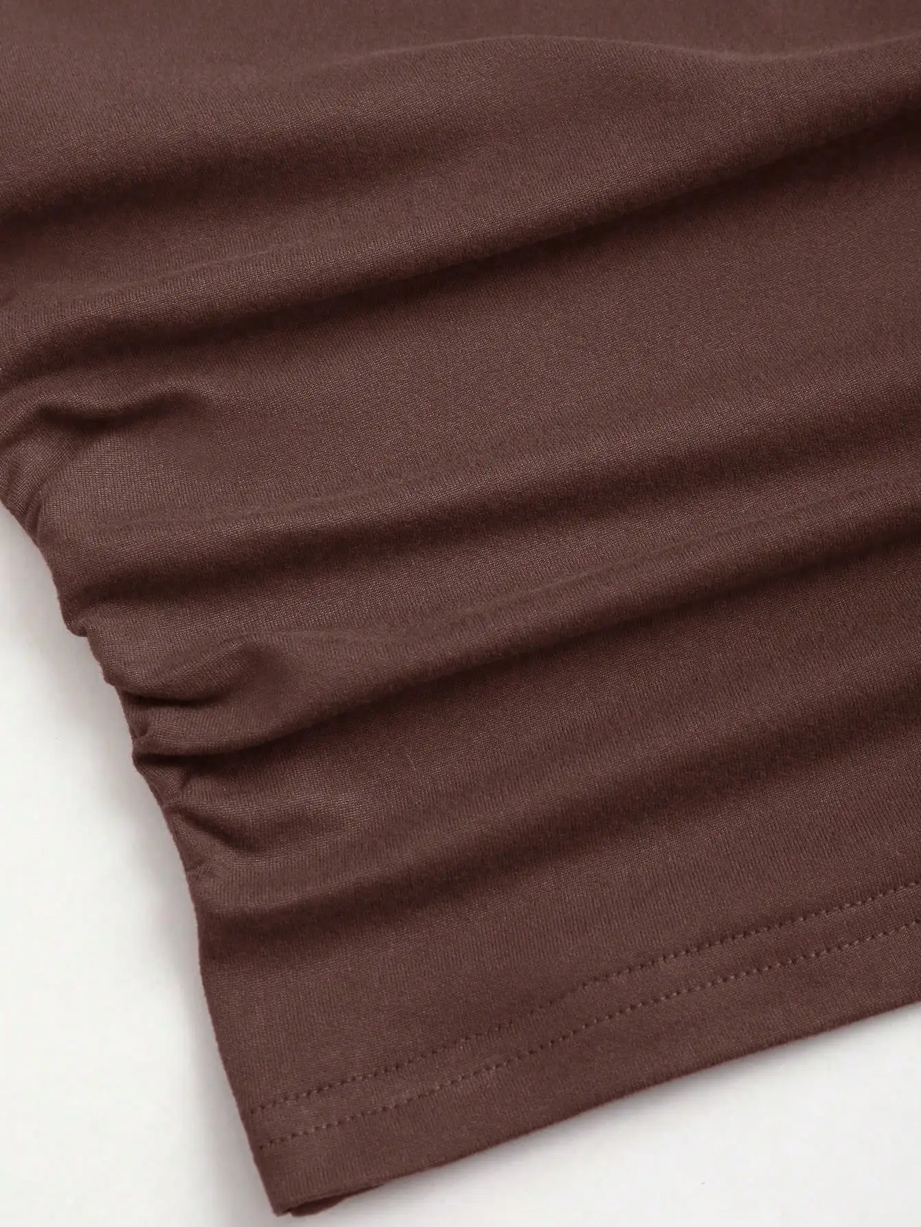 New Fashionable and Elegant Hanging Neck Top+Split Simple Solid Half Skirt Set image 3