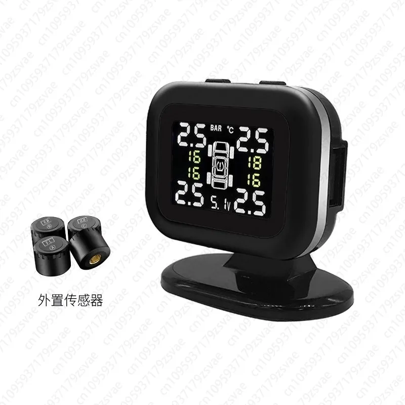 

Wireless TPMS Monitor Tire Pressure Sensor, External Car Tire Pressure Monitor USB Charger