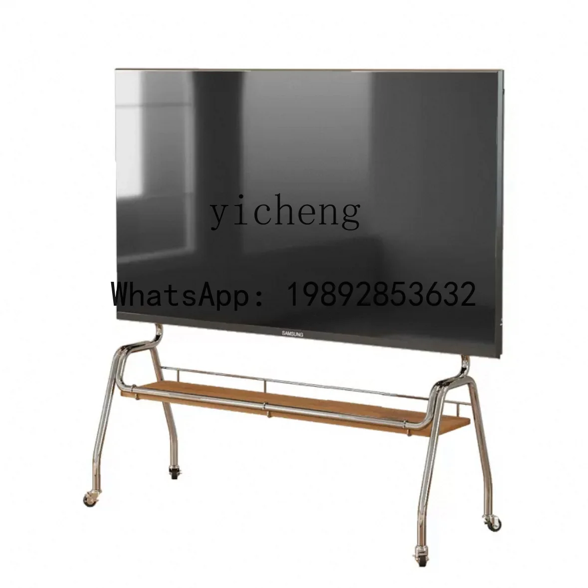 X9  stainless steel TV bracket metal belt wheel movable living room home monitor bracket