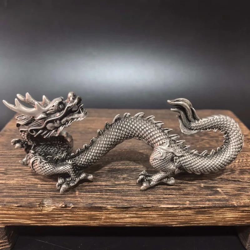 Antique-style back-looking , twelve zodiac home living room office decoration ornament, flying dragon pen