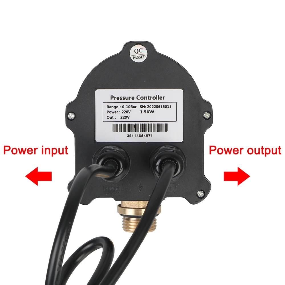 For Water Pump On/OFF Water Oil Compressor Pressure Controller Switch 220V Digital Automatic Air Pump 0-10 Bar 1/2\'\' interface