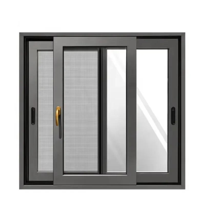 Customization Aluminium Thermally Broken Triple Glazed Insulated Tempered Glass Sliding Window