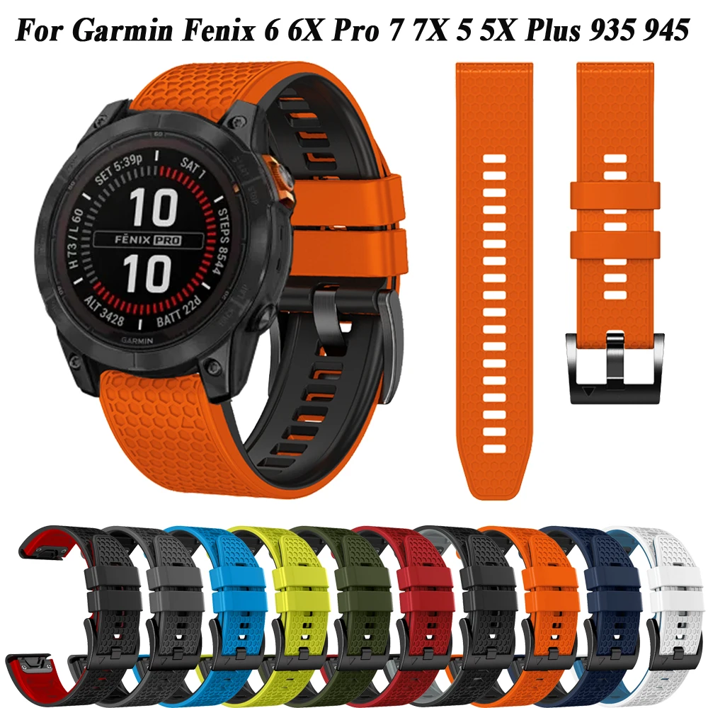 สายรัดข้อมือซิลิโคน26มม. 22มม. สำหรับ Garmin epix Gen 2สาย Fenix 7X 7 6 6X Pro 5 5X PLUS สายรัดข้อมือสายนาฬิกาข้อมือกำไล