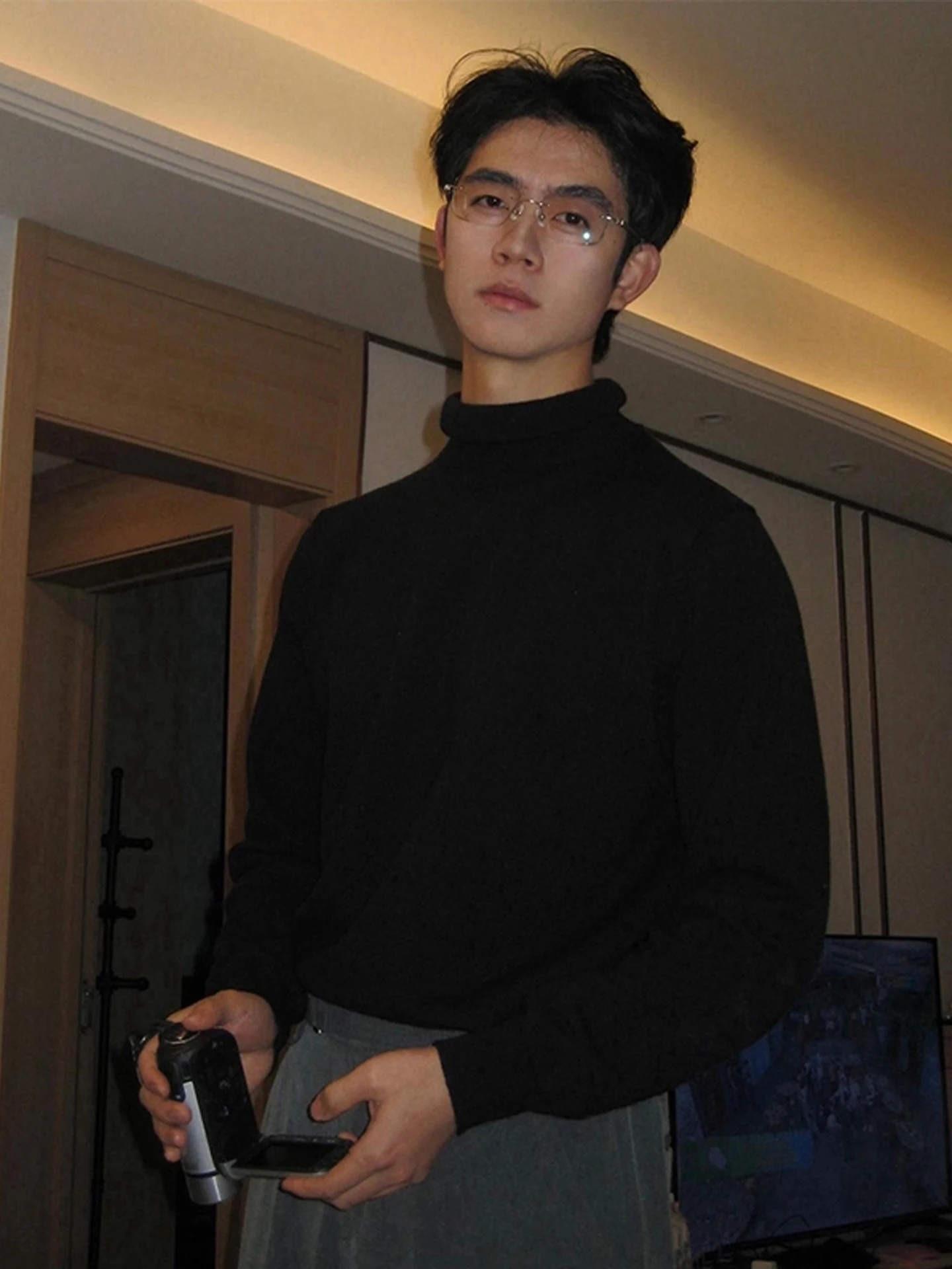 

Мужской трикотаж Cleanfit с высоким воротником, утепленный, облегающий, базовый слой, зимний, повседневный, с принтом, длинный рукав