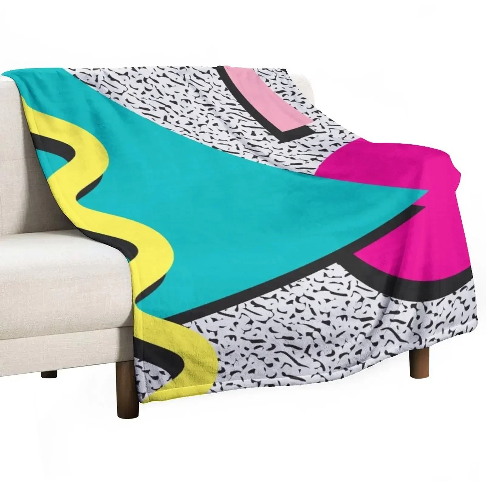 

1980s Abstract Pattern Throw Blanket Plush for babies Bed Fashionable Blankets