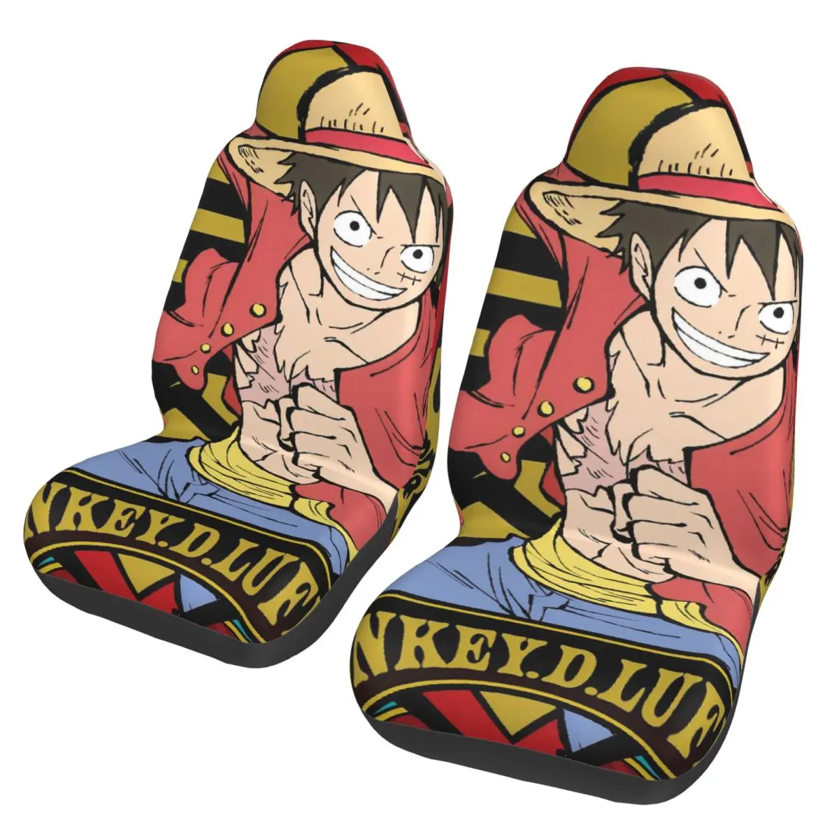 One Piece Universal Car Seat Cover Waterproof AUTOYOUTH Monkey D.Luffy Seat Covers Fabric Hunting