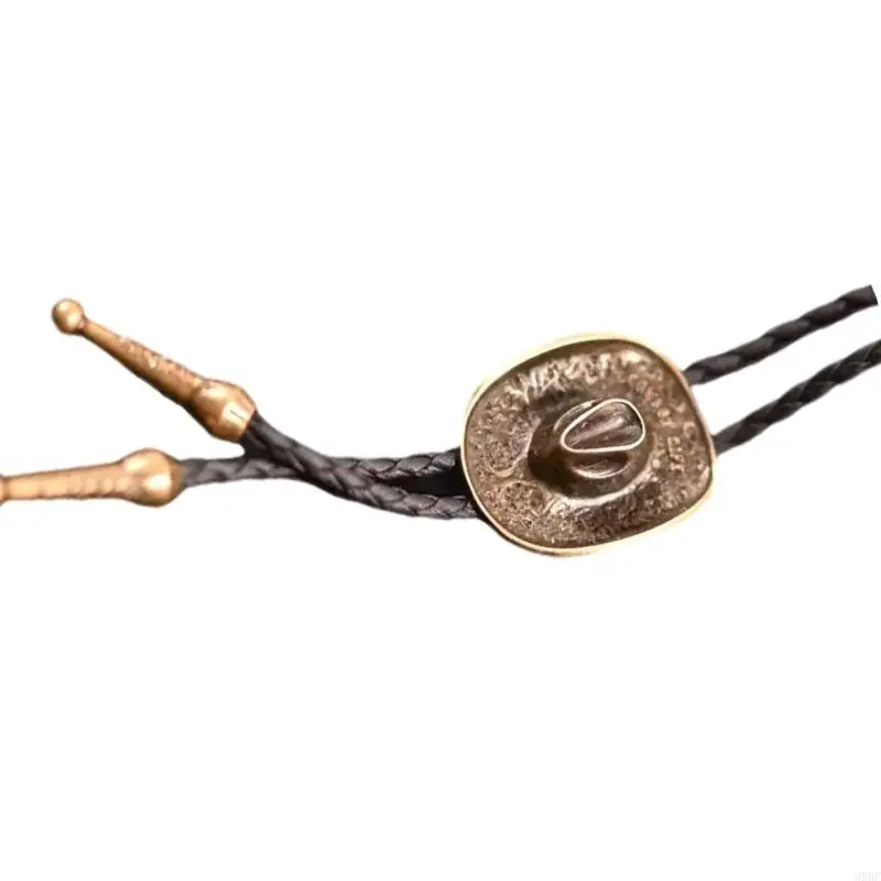 39BC Antique Shirt Collar Fashion Rope Chain Neck Accessory Engraved Pendant Bolotie