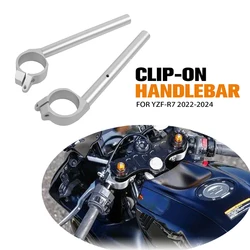 R7 Motorcycle Clipon Handle Bars For Yamaha YZF R7 YZF-R7 YZFR7 2022-2023 2024 Aluminum Clip On Handlebars Fork Tube Handle