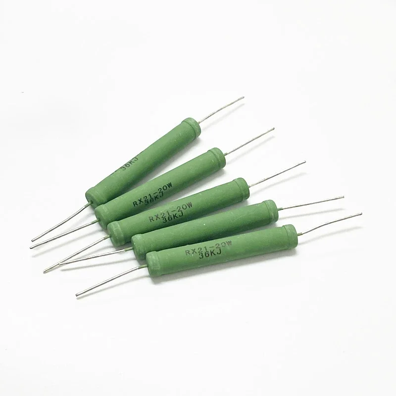 10PCS RX21 wire wound resistor 20W 6.8R7.5R 8.2R 10R 12R 15R 18R 20R 22R 24R 25R