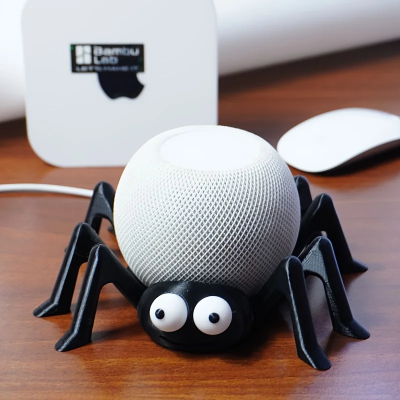 Spider Themed Smart Speaker Stand Desktop Display Holder for Alexa Echo Dot 4th/5th Gen and HomePod Mini Digital Accessory