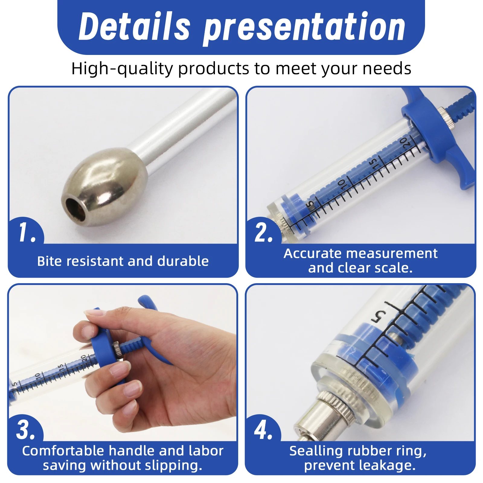2Pcs 10/20/50ml Veterinary Too - đánh giá và giá Veterinary Syringe Gun