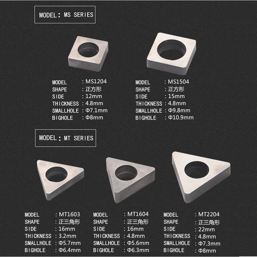 ACCKEE 10pcs Cutter Bar Shim MT1603 MT2204 STM1603 MW0804 MD1103 MD1504 MD1506 MS1204 MC1204 MV1603 Alloy Cutter Pad Tool Base