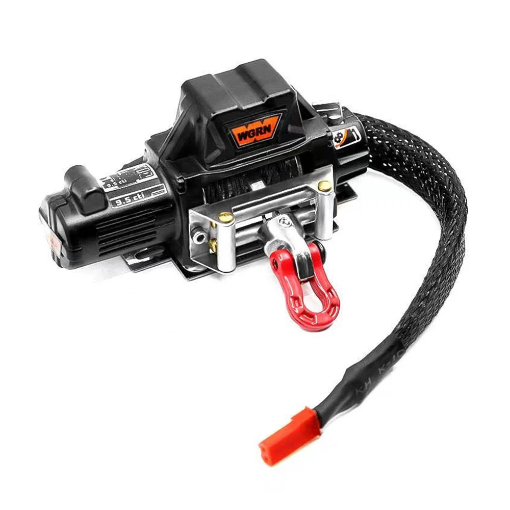 5-12V Car Metal Recovery Winch Towing Cable Wire Kit Toy for ATV Truck 1:10 RC Crawler Car Axial SCX10 D90 90046 TRX4 Redcat