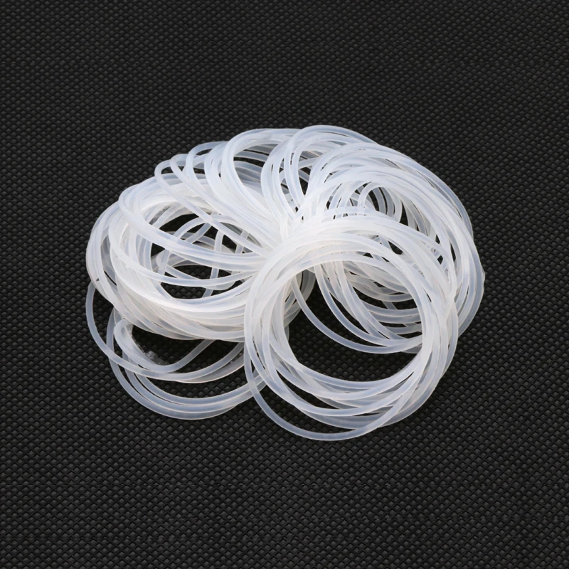 10/50Pcs VMQ O Ring Gasket CS 2mm OD 5 ~ 100mm Waterproof Washer Silicone Rubber Insulate Round O Shape Seal White Food Grade