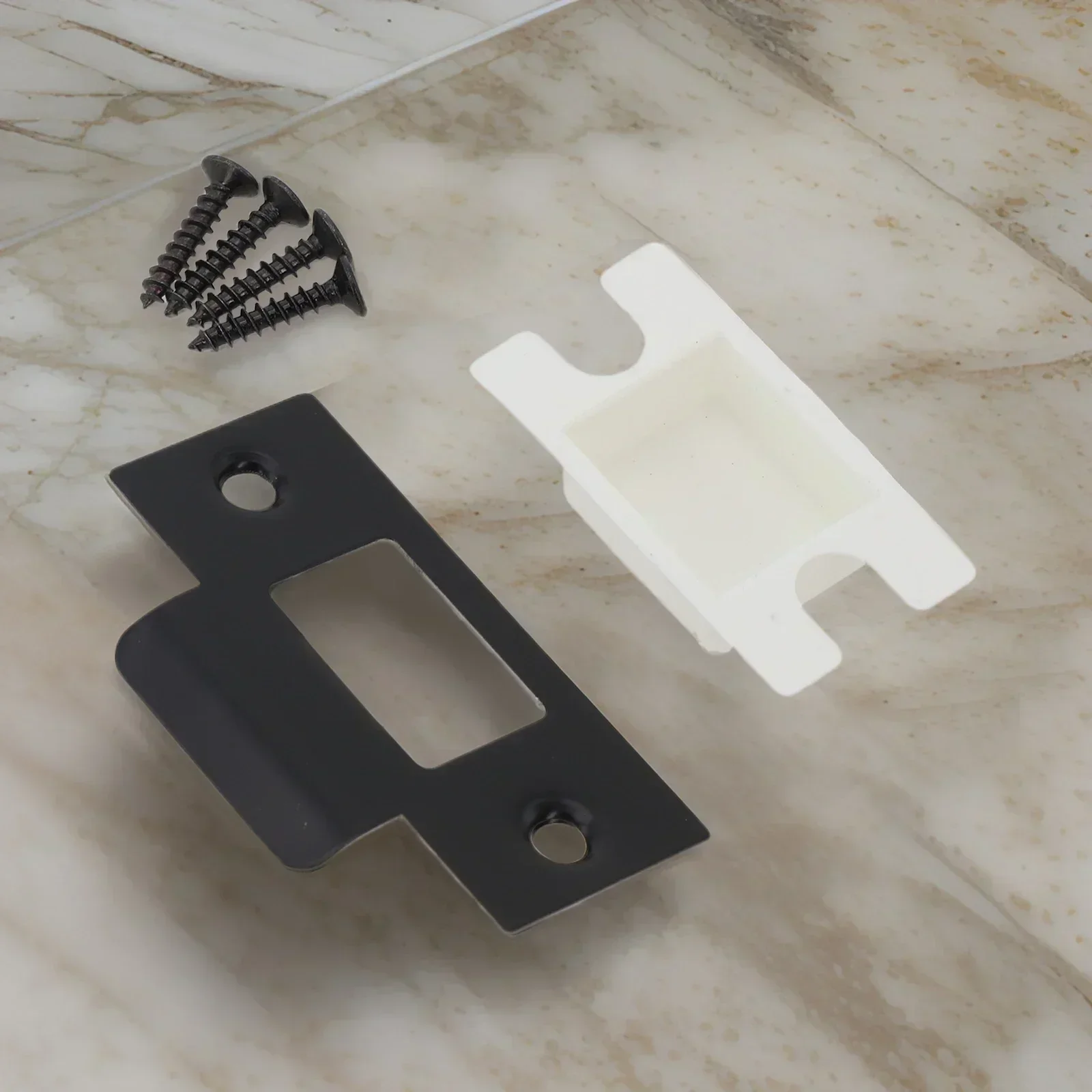 Deadbolt Cover Latches Plate Door Lock Latch Guide Plate With Screws For Garage Deadbolt Cover Plate Door Latch Fitting Hardware