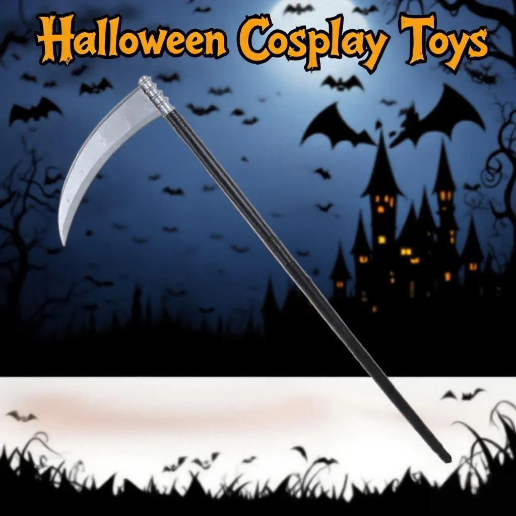

Хэллоуин для взрослых и детей, игрушки для косплея, большой пластиковый декоративный реквизит, фестиваль косы дьявола для украшения Хэллоуина, опора для серпа