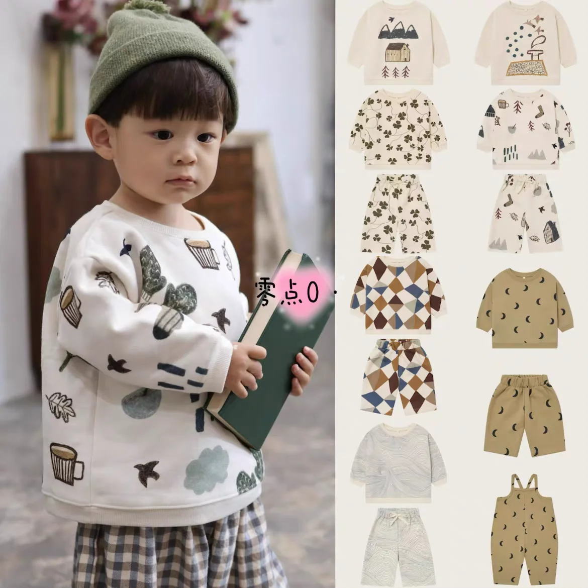 

Children's Sweatshirts 2025 Winter New Arrivals Cartoon Fashion Fleece-Lined Warm Boys' Girls' Hoodies Cotton Kids' Sweatpants