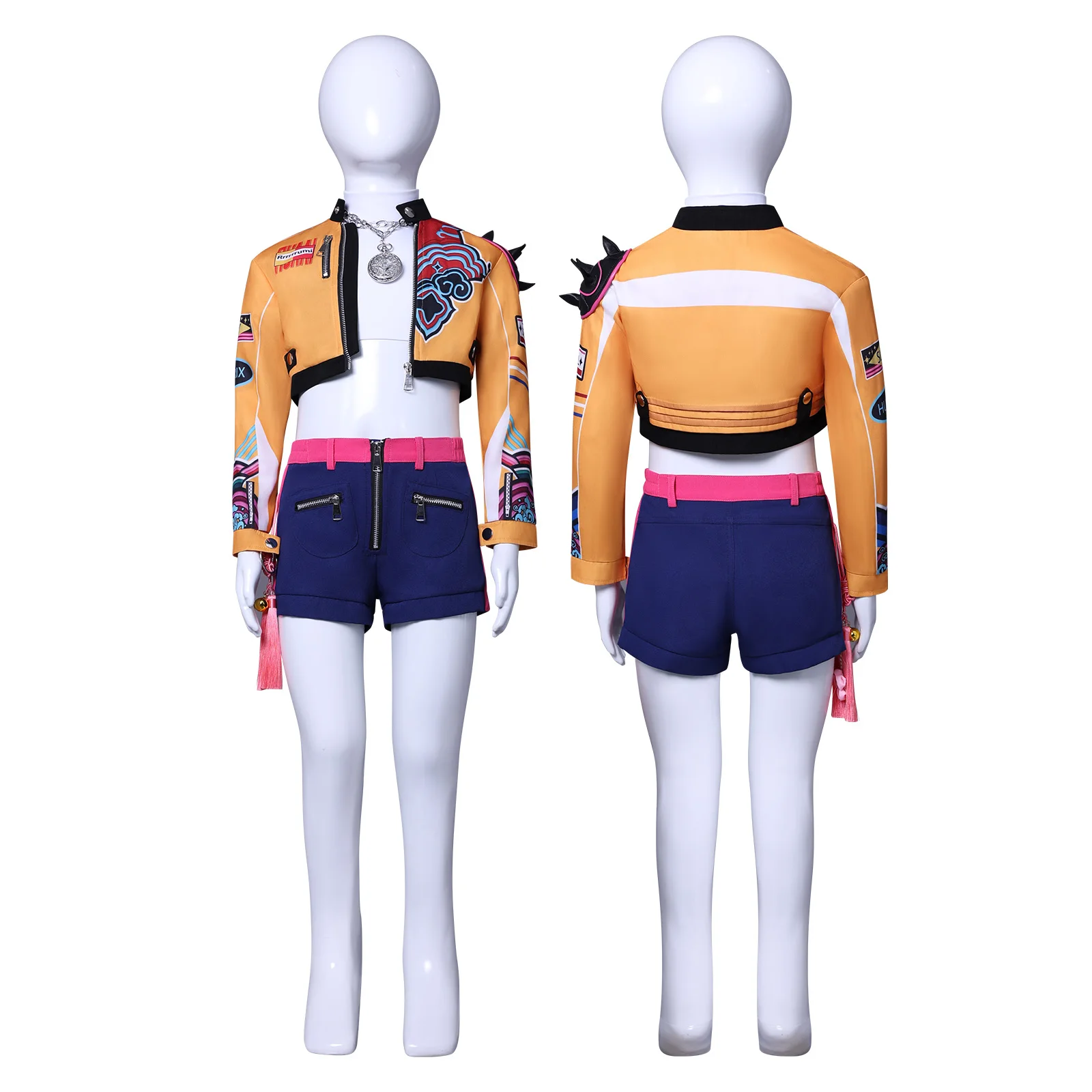 

Anime KPop Demon Hunters Girl Rumi Cosplay Costume Huntrix Uniform Outfit For Girls Boys Halloween Role Play Party Accessories