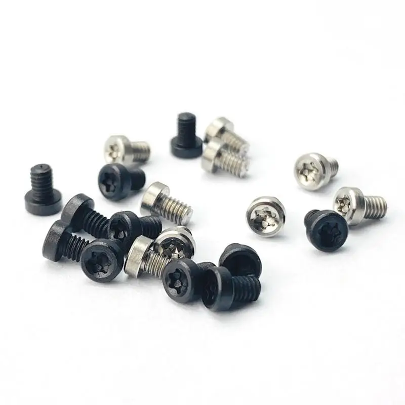 5PCS Titanium Alloy M2.5 T6 Torx Screw Half Round Head M2.5 Thread Screws for Fold Knife Handle Spindle Make Repair Accessories