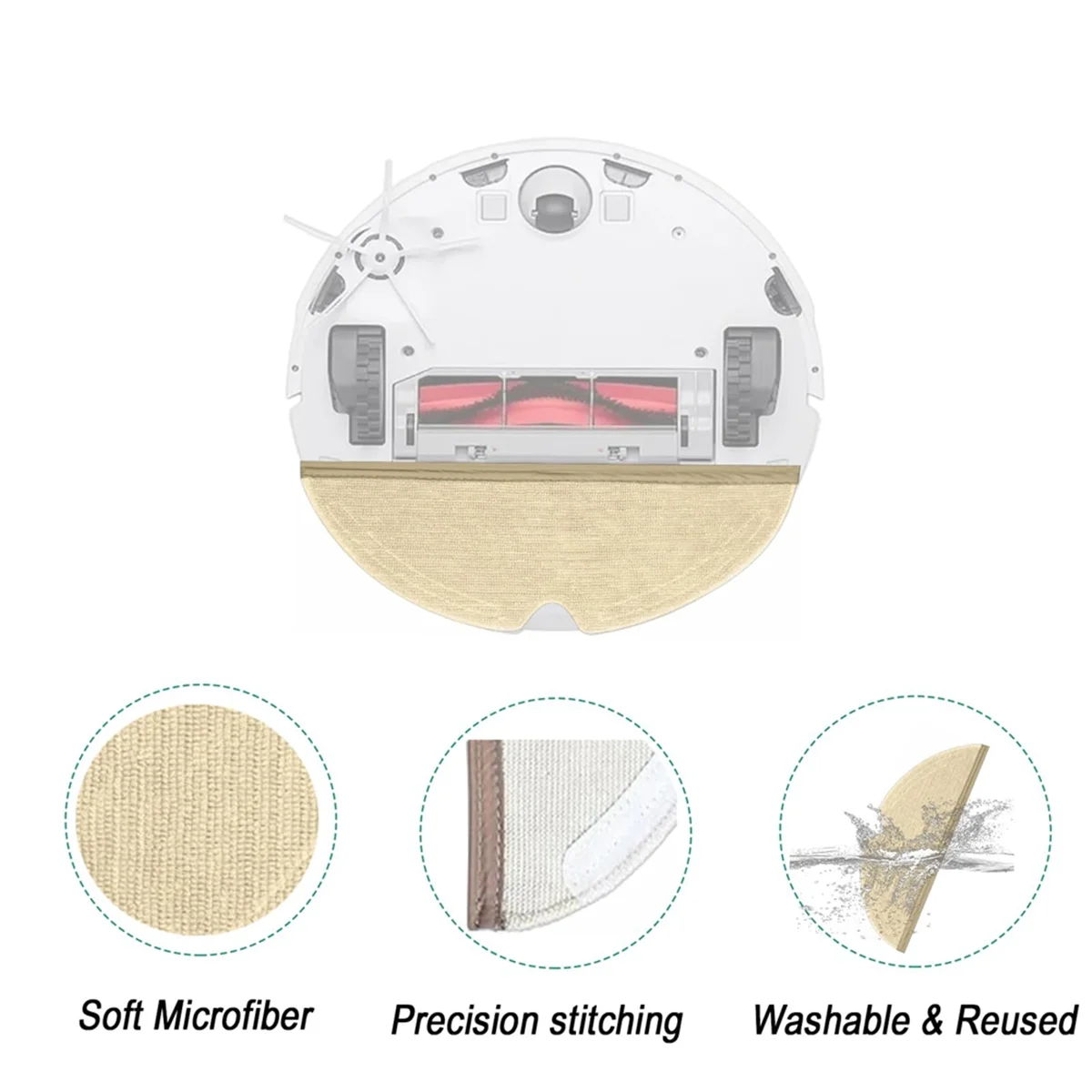 A74X 10 قطعة وسادة الممسحة ل Roborock Q5 Pro/Q8 Max/Q8 Max +/Q7/Q7 +/Q7 Max/Q7 MAX +/S5/S50/S51/S55/S5 MAX جهاز آلي لتنظيف الأتربة