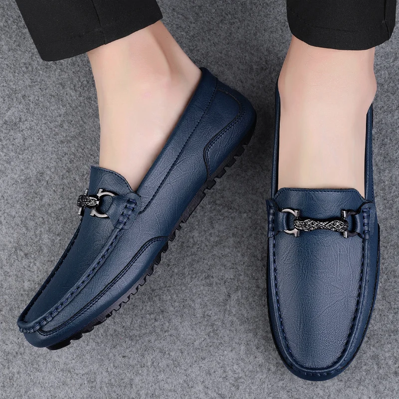 Men High Quality Leather Loafers Men Casual Shoes Moccasins Slip on Men\'s Flats Fashion Men Shoes Male Driving Shoes