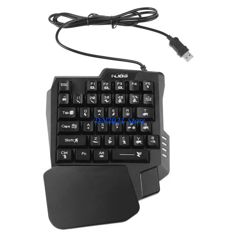 F3KE USB Gaming One-Handed Keyboard RGB Backlit Luminous Keypad