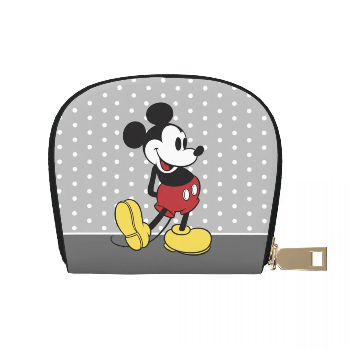 Classic Mickey Mouse Leather Card Bags Wallet for Men Women Portable Large Capacity Stylish Coin Bag Purse Card Holders