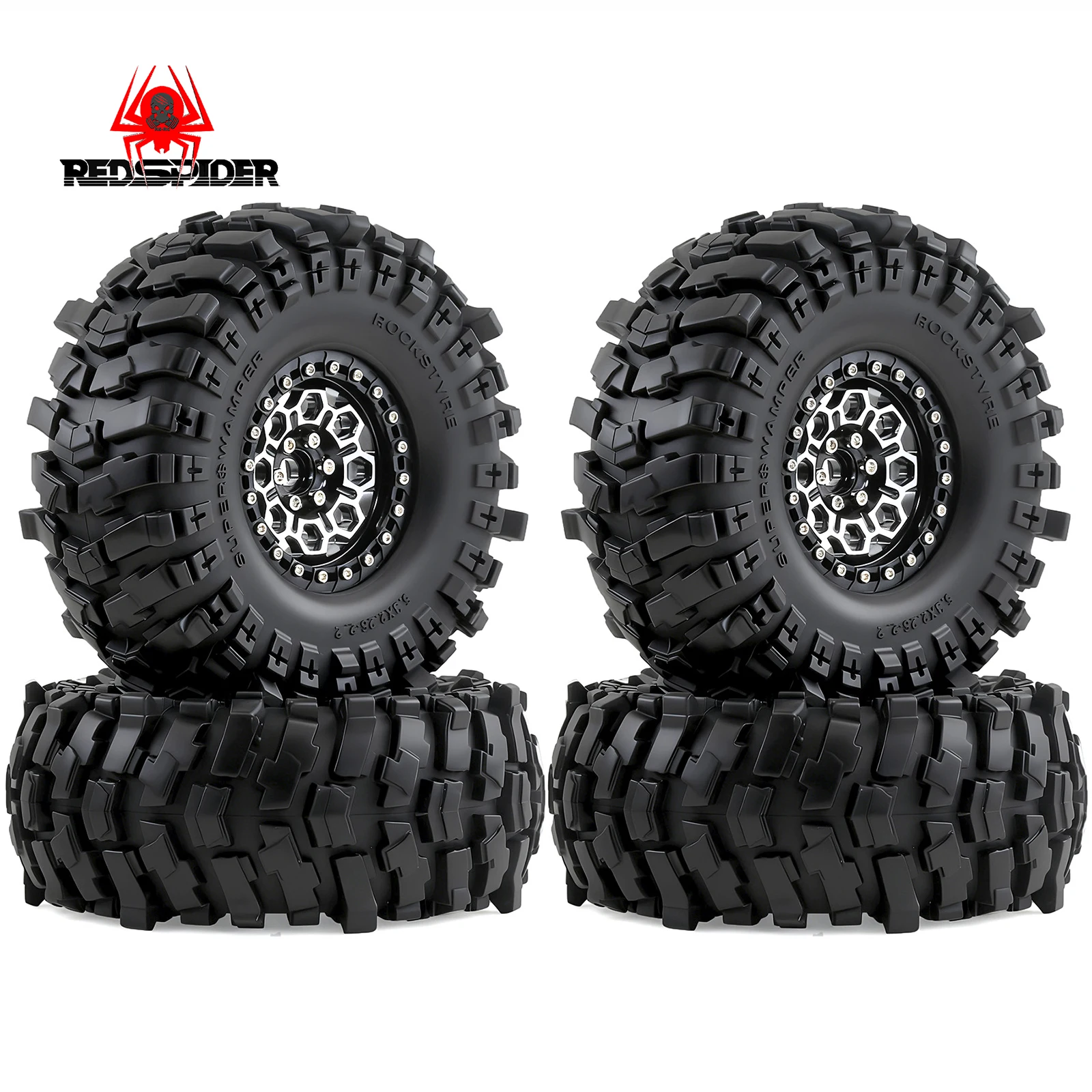 

2.2 RC Crawler Tires and Wheels Beadlock Rims 4pcs Tires Set for SCX10 Pro 1/10 RC Crawler Axial SCX10 90046 AXI03007 TRX4