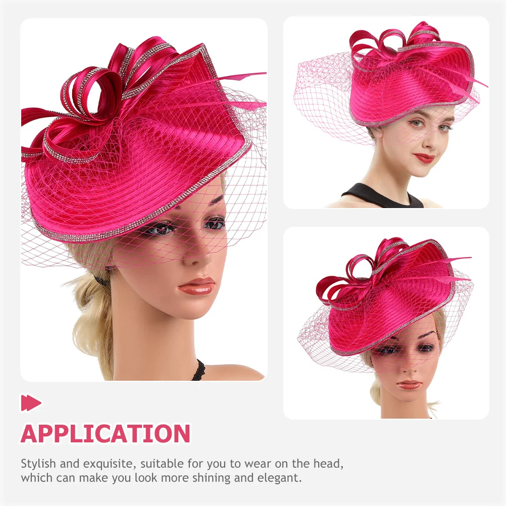

Mesh Yarn Fascinators for Women ABS Hair Bands Fashionable Women'S Fascinators Dress Tea Party Wedding Church Carnivals