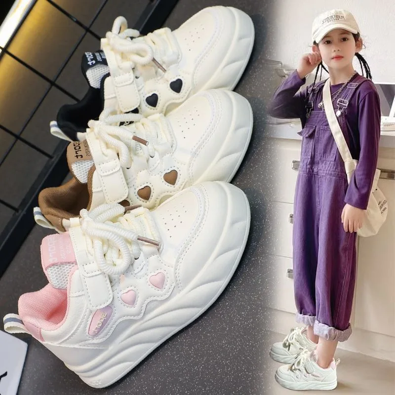 

Kids Autumn Casual Sneakers 2026 Velcro Strap Lightweight Sports Shoes Fashion Versatile for Boys Girls Toddler Little Kids