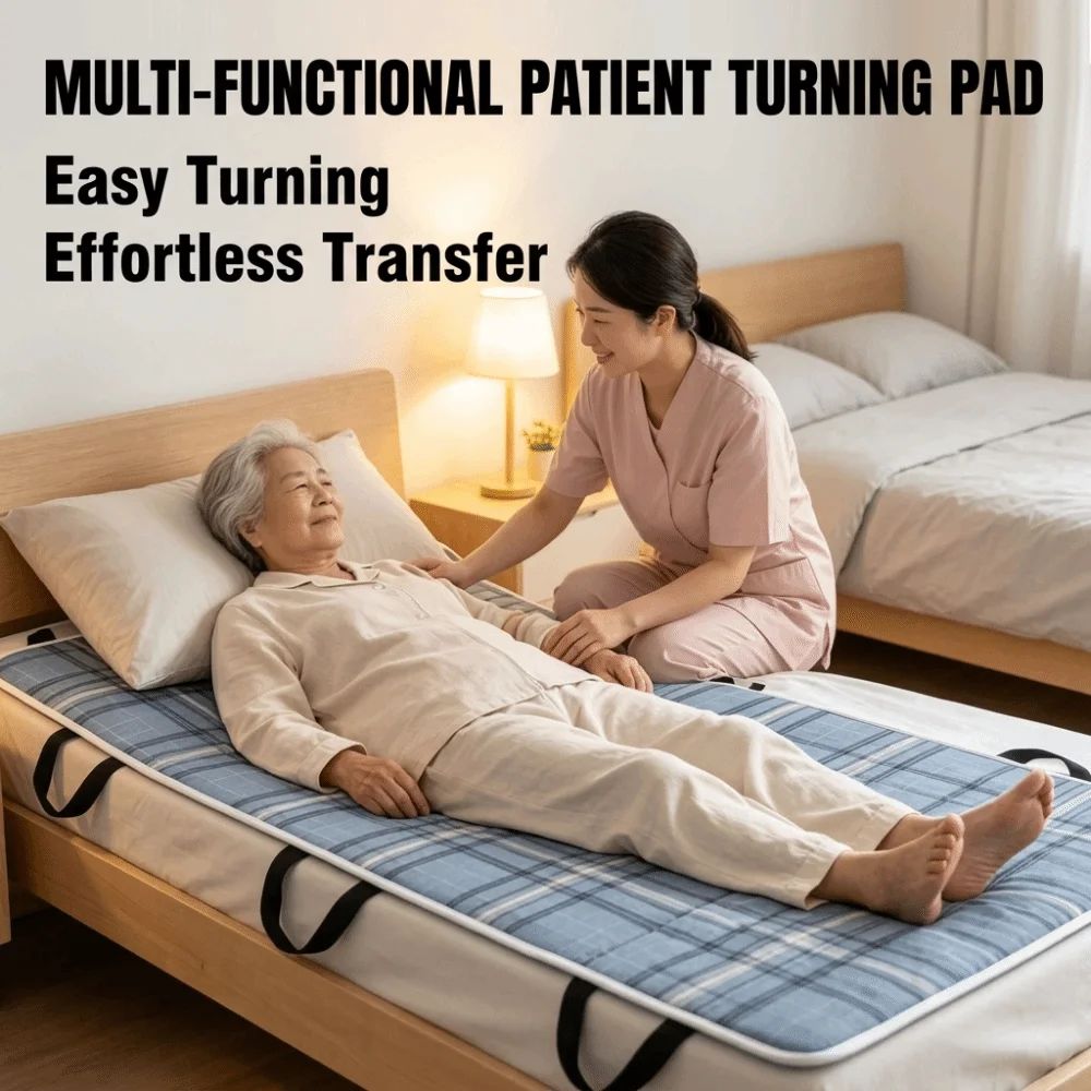 Washable Patient Positioning Transfer Pad Lightweight Flexible Turning Assist Sheet Low Friction Leak-Resistant