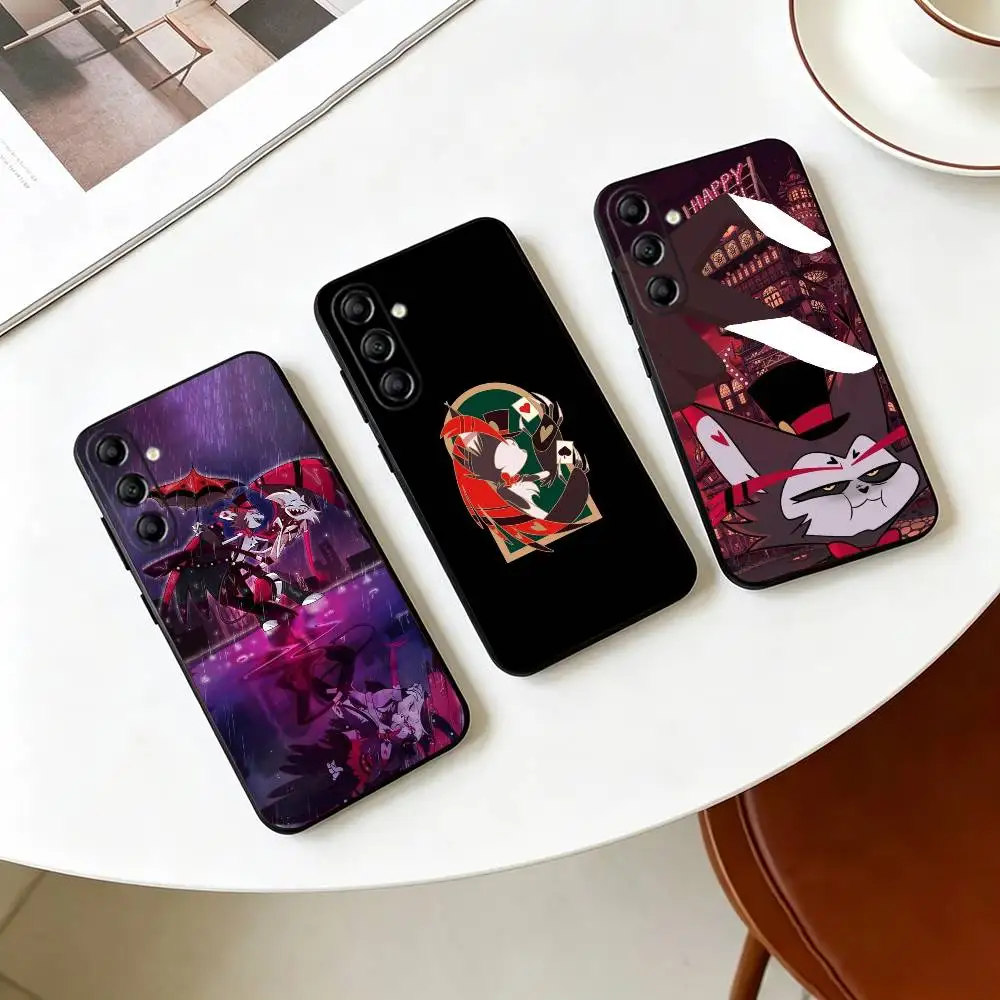 H-Husk Hazbin Hotel  Phone Case For Samsung Galaxy A73,A72,A71,A70,A53,A52,A51,Soft Silicone Black Cover