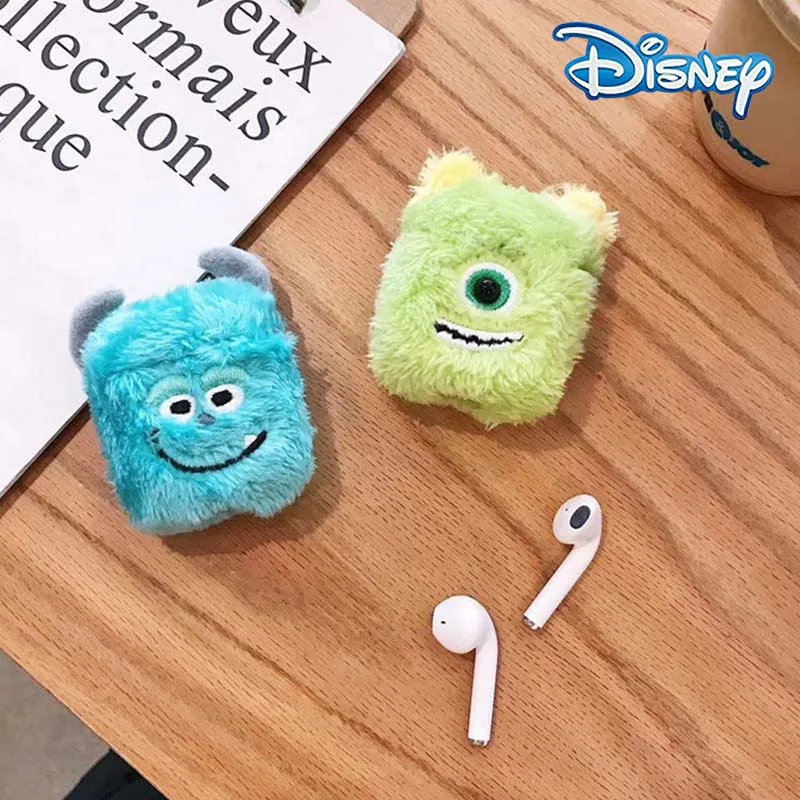 Disney Monster University Sullivan Mike Plush Cover Case For Airpods 1 2 Cute Bluetooth Earphone Protective Case For Airpods Pro