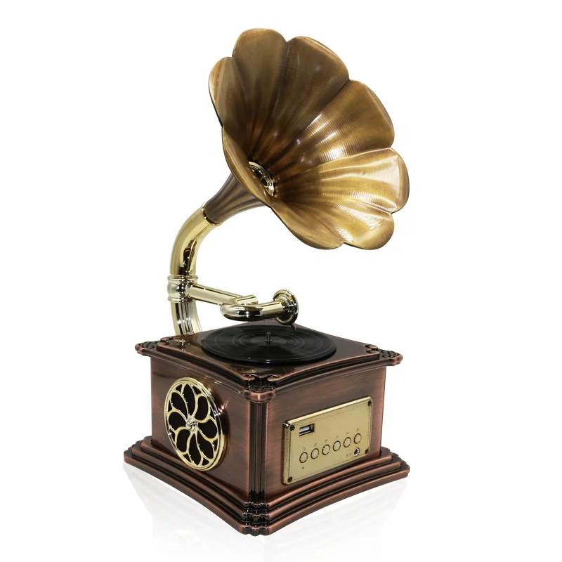 Multifunctional Bluetooth stereo retro features vinyl phonograph gramophone home decoration gift