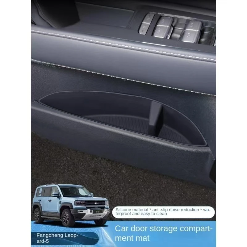 For BYD Equation Leopard 5 ABS Door Storage Box Silicone Pad