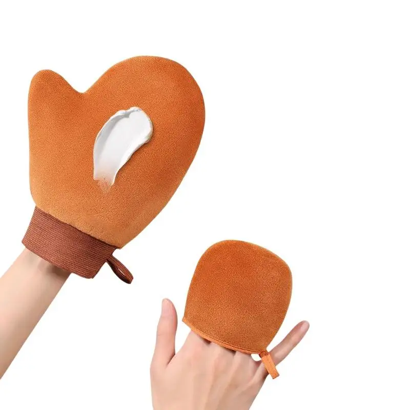 Körperlotion-Handschuh Selbstbräunungs-Handschuh Doppelseitig Verhindert Klebrige Hände Applikator Schnelltrocknender Beflockungs-Handschuh Make-up-Applikator – Detail 5
