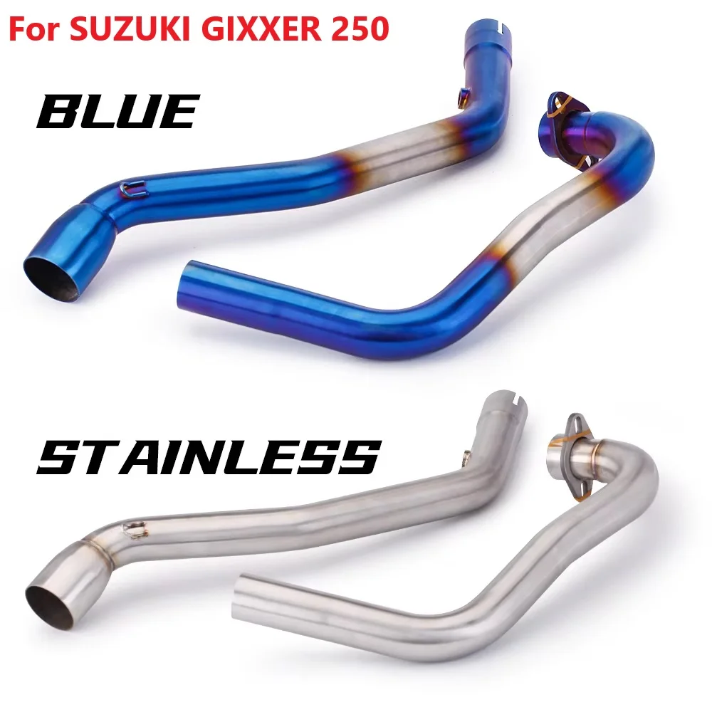

Slip On For SUZUKI GIXXER 250 GIXXER250 SF250 Motorcycle Exhaust Muffler Escape Motorbike Front Tube Middle Link Pipe