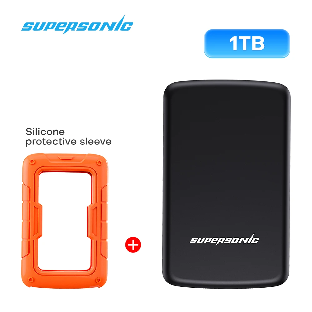 

Supersonic Portable HDD 1TB External Hard Disk Drive 5Gbps High Speed 120MB/s 500GB Portable Gaming HDD for PS4/PS3/PS2/Switch