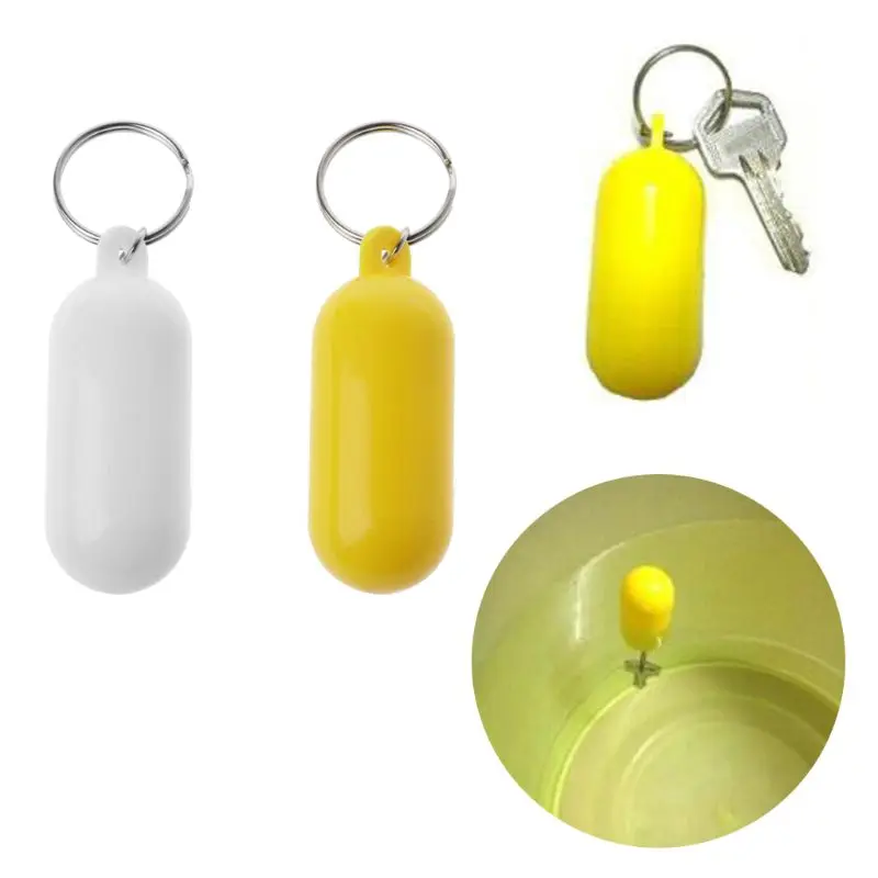 ZB91 Useful Float for Key Ring Plastic Floating Keychain Floating Foam Ellipse Keychain Marine for Key Holder Gift for Marine