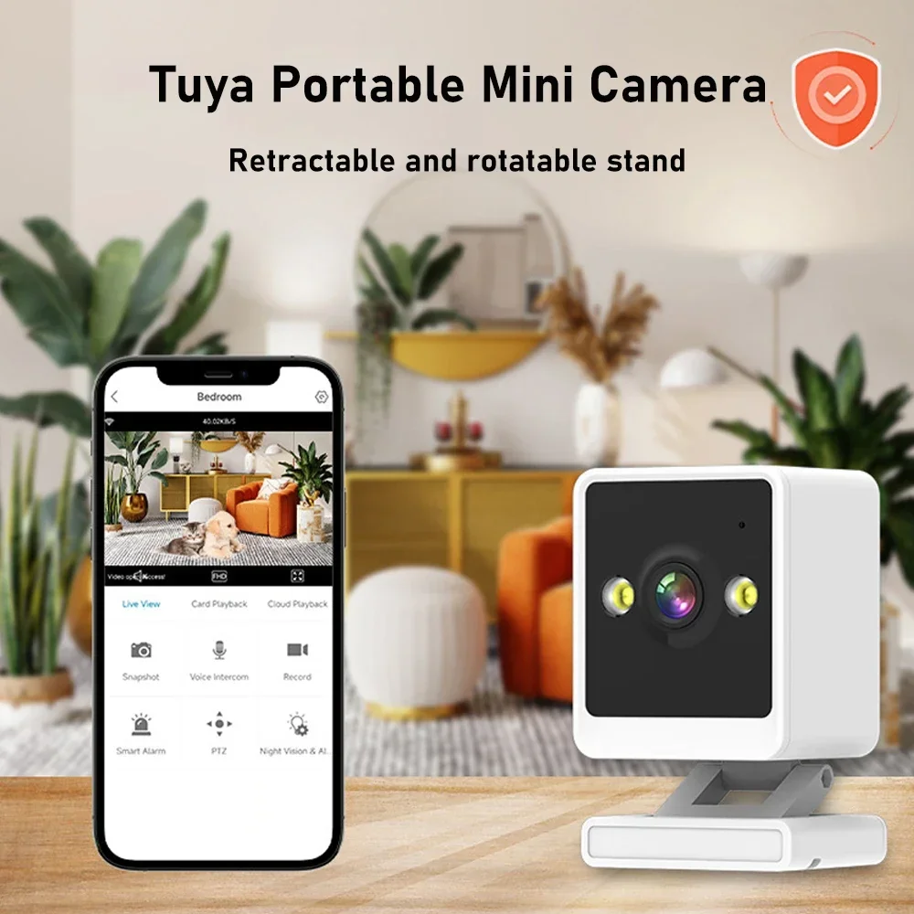 Clearance Sale TUYA 1080P Mini Portable WiFi Camera Wireless Motion Detection Indoor Smart Home Security CCTV Surveillance Cam