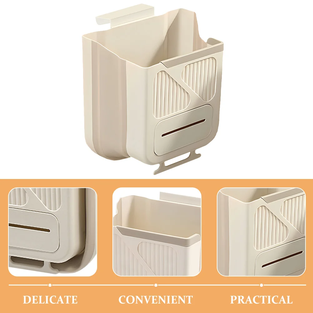 

Kitchen Trash Can Large Capacity Folding Hanging Garbage Bin For Cabinet Door Kitchen Waste Basket Under Sink Organizer Compost